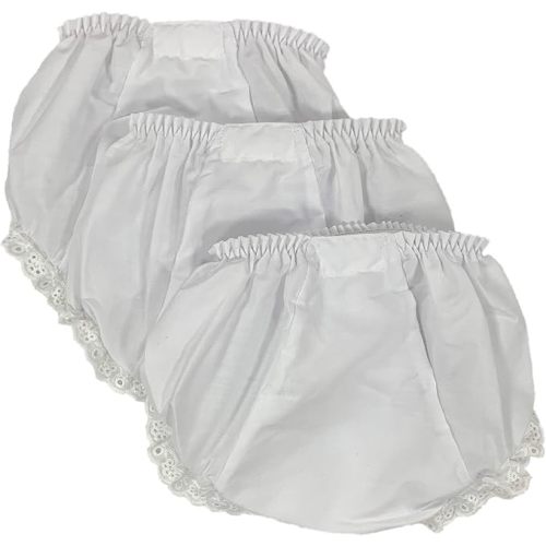 Baby Girls Bloomers Double Seat Diaper Cover Package of 3