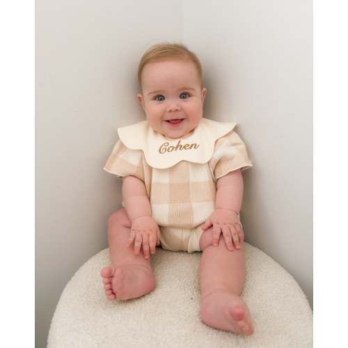 3- Layer Dribble Bib - Beige