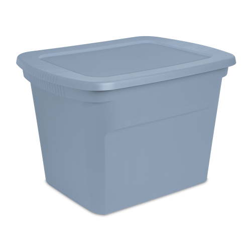 Sterilite 68 Liter Tote, Plastic Storage Bin with Snap-on Lid, Stackable, Light Blue - Walmart.ca