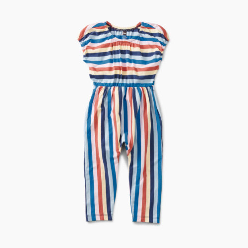 Tea Collection Envelope Back Baby Romper - Regatta Blue, 0-3 M