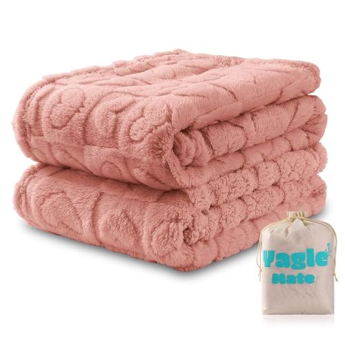 2 Pcs Sakura Pink Small Kid Blanket for Girls Soft Cozy Throw Blankets for Bed, Cute Small Travel Blanket, 40 X 50
