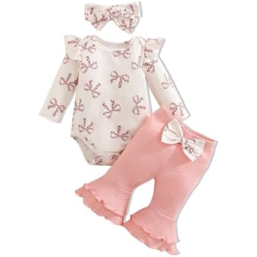 Baby Girl Clothes Newborn Infant Outfits Cute Summer Clothes Spring Romper Set+Hat+Headband