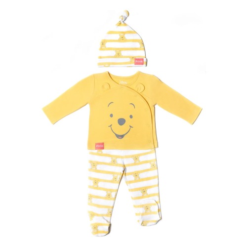 Winnie the Pooh 3-Piece Top Footed Pants and Hat Set