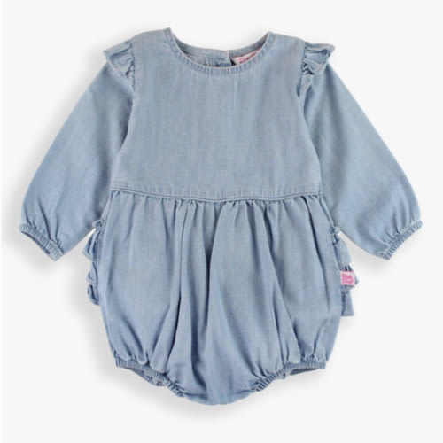 Woven Flutter Bubble Romper | RuffleButts & RuggedButts