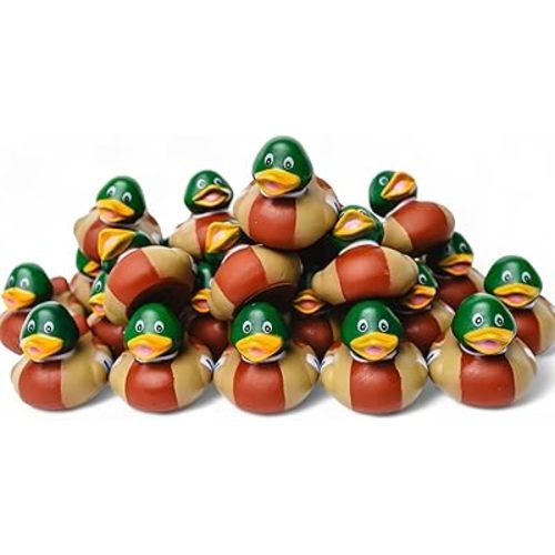 Mallard Rubber Duckies - Rubber Duck Bath Toys and Jeep Ducks (12 pack)