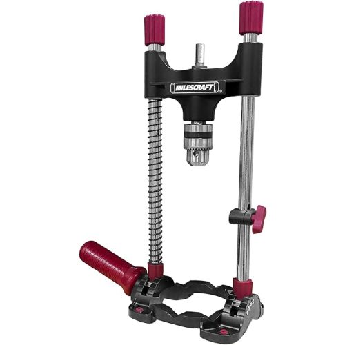 Milescraft 1318 DrillMate Portable Drillling Guide – Precision Drilling Jig Attachment for Drilling Angled or Straight Holes, Adjustable Drill Guide Attachment, Portable Drill Press with 3/8” Chuck