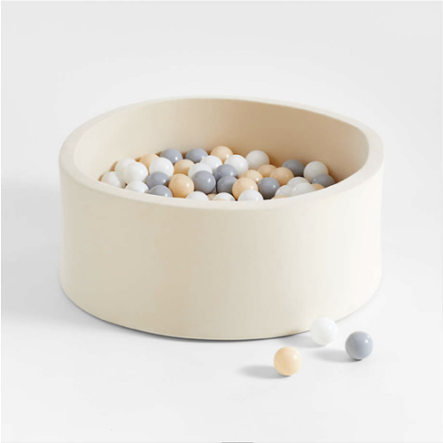 Baby and Toddler Natural Pop-Up Ball Pit with Neutral Balls