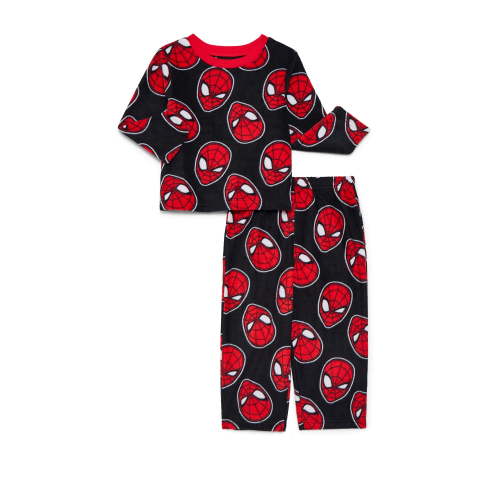 Spider-Man Toddler Boys Microfleece Pajama Top and Pants Set, 2-Piece, Sizes 12M-5T