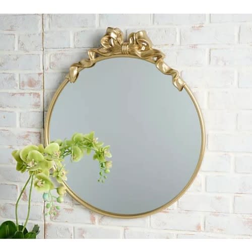 Home Reflections 24" Antique Metal Bow Mirror