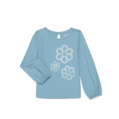 Garanimals Toddler Girl Long Cuffed Sleeve Sequin Graphic Top, Sizes 18M-5T