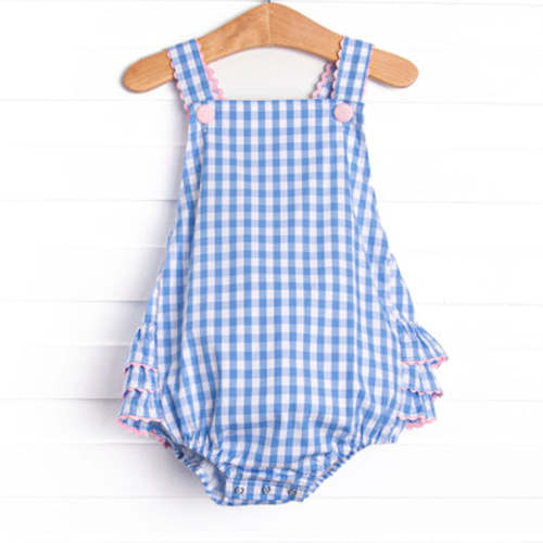 Mabel Bubble, Blue Gingham – Stitchy Fish