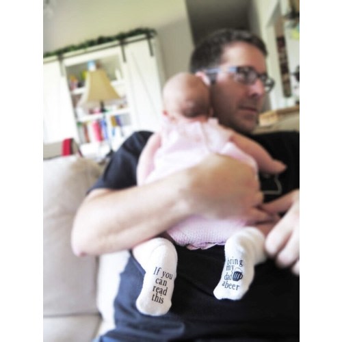 Beer Gifts for Dad, Father’s Day Gift, If You can Read this Baby Socks, Unisex Baby Shower Gift, Bring my Dad a Beer, Pregnancy Announcement