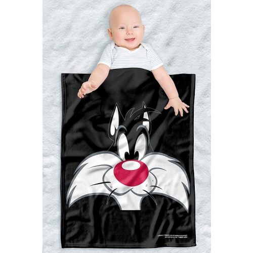 LOGOVISION Looney Tunes Lightweight Baby Blanket, 30"X40", Sylvester Unisex for Infants Girls & Boys
