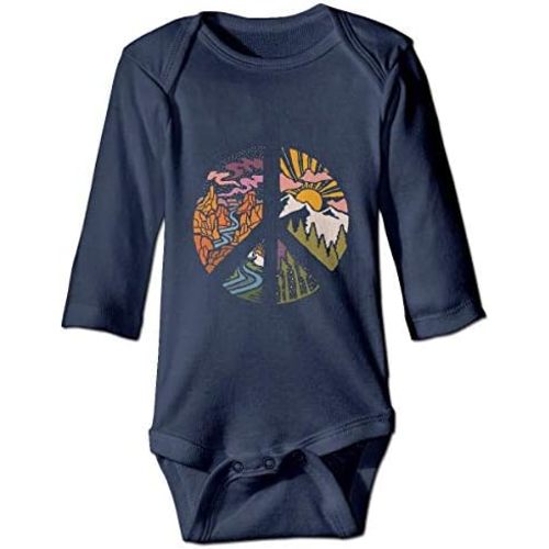 Peace Sign of Nature Infant Onesie Baby Boy Girl Long Sleeve Playsuit Outfit