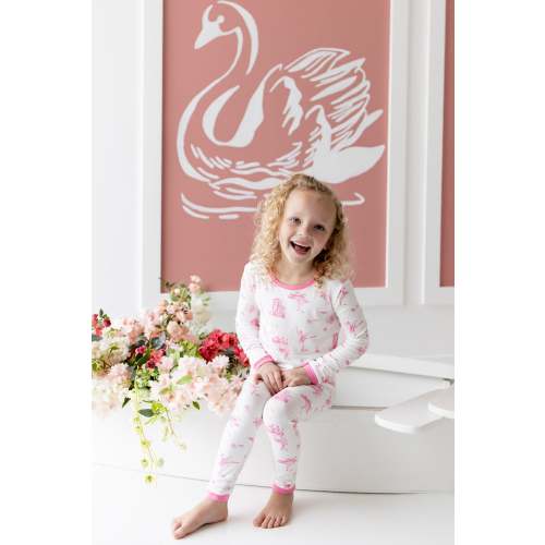 Long Sleeve Pajamas in Toile Ballet