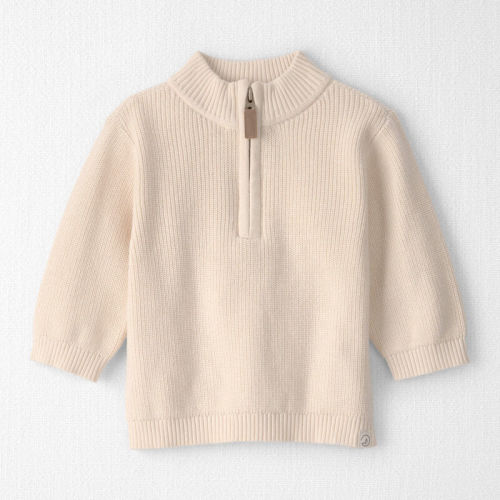 Baby Organic Cotton Zip-Up Jacket in Cream | Carter’s Oshkosh Canada