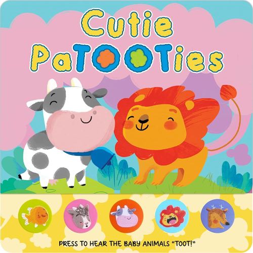 Little Hippo Books Cutie Patooties | Interactive Toddler Books with Funny Farting Sounds | Sound Board Books & Kids Books | Animal Baby Book with Sound
