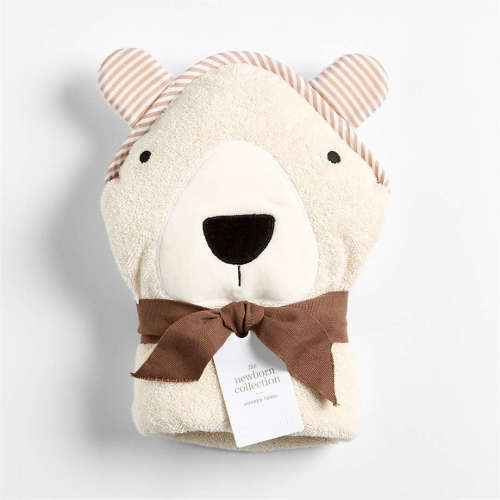 Cuddle Bear Undyed 100% Organic Cotton Hooded Baby Towel