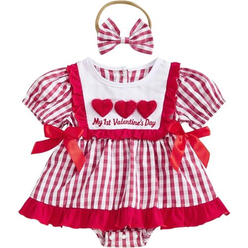 BemeyourBBs Newborn Baby Girl Easter Outfit My First Easter Romper Dress Cute Infant Girl Clothes