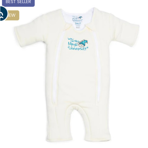 Cream Baby Merlin’s Magic Sleepsuit | Soft 100% Cotton Infant Sleepsuit