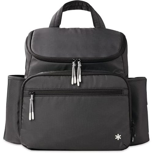 Skip Hop Diaper Bag Backpack: Forma, Multi-Function Baby Travel Bag with Changing Pad & Stroller Attachment, Jet Black