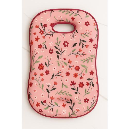 Kneeling Pad for Baby Bath | Reversible Floral Foam Knee Pad with Handle