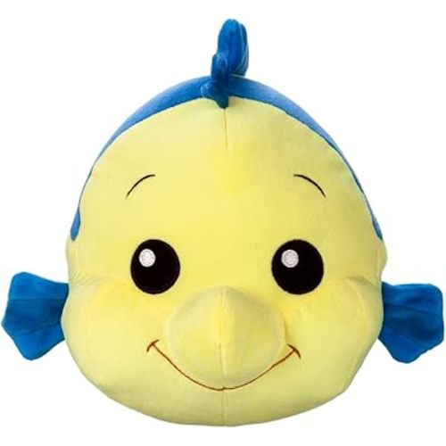 DISNEY STORE Official Princess Friends Plush Doll (Flounder from The Little Mermaid) Small, Stuffed Animals with Embroidered Features, Plush Toys