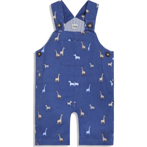 Safari Print Cotton Twill Overalls, 3-6M