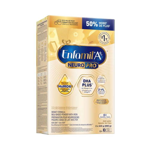 Enfamil A+ NeuroPro, Baby Formula, 0-12 months, Powder Refill, 890g (2x445g) - Walmart.ca