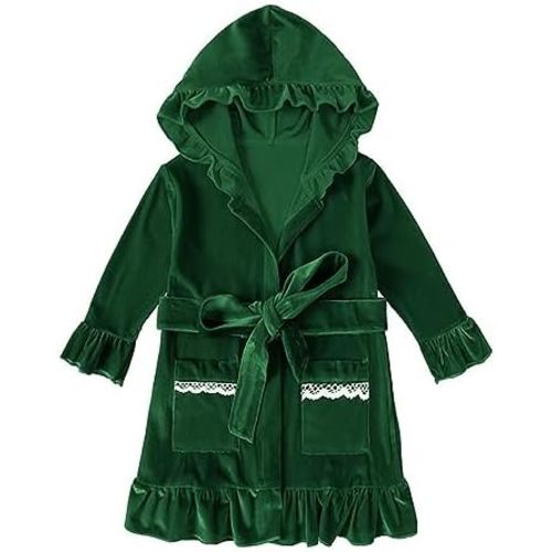 Unisex Baby Plush 𝐁ath𝗿obe, Toddler Baby Boys Girls Cute 𝗖artoon Animal 𝗥obe Flannel Hooded Fleece