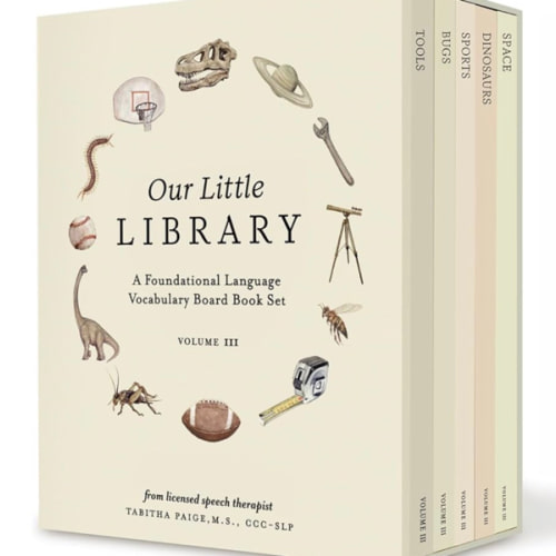 Our Little Library Vol. 3: Dinosaurs, Space, Tools, Bugs, and Sports Board Book Set for Boys & Girls (Tabitha Paige Children's Book Series)