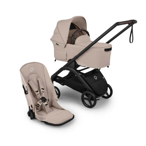 Bugaboo Dragonfly Plus Seat/Bassinet Complete  - US Black/Desert Taupe-Desert Taupe