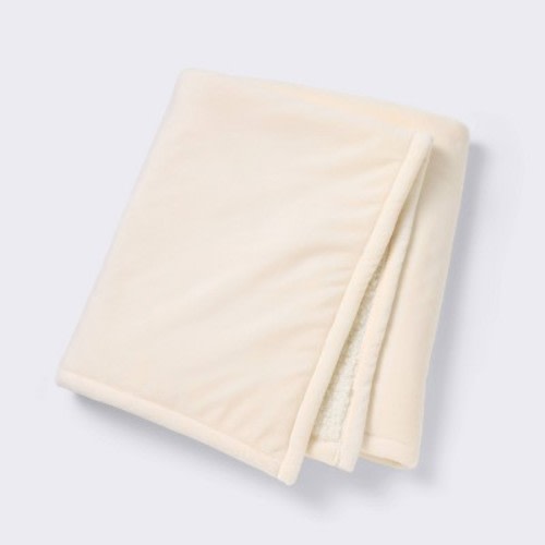 Micromink Shearling Baby Blanket - Cream - Cloud Island™