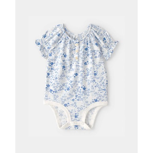 Baby Girl Floral Bodysuit - Blue - OshKosh B'gosh | Carter's