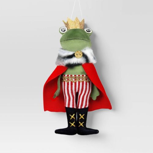 5" Christmas Fabric Frog Prince Ornament - Wondershop™