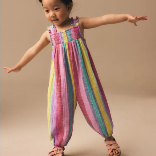 Buy Rainbow Stripe Strappy Jumpsuit (3mths-7yrs) from Next USA