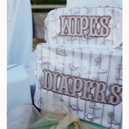 Diapers + Wipes Western Blues Clear Coat - Bundle