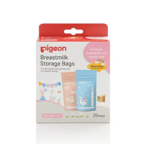 Pigeon Breast Milk Storage Bags Colored 180ml - 25 Pack | Baby Bunting AU