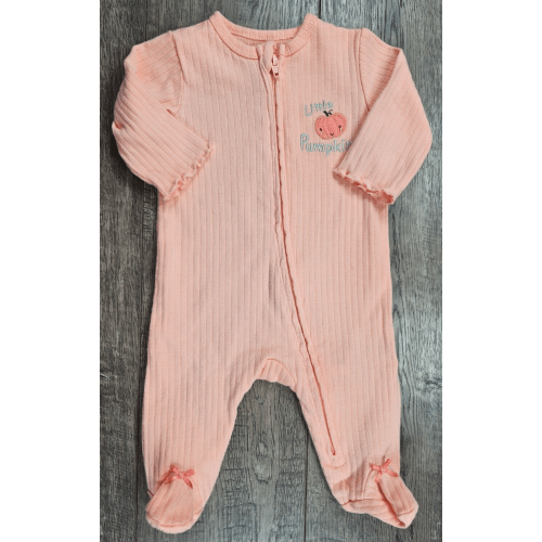Baby Girl Clothes Little Me Newborn Peach Little Pumpkin Footed Outfit