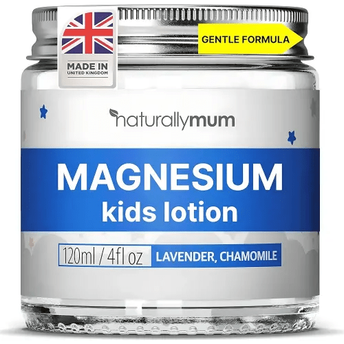 NaturallyMum - Magnesium Lotion for Kids & Babies [NATURAL & SAFE] - Juniors Bedtime Lotion - Magnesium Sleep Cream for Kids & Babies - For Toddlers - Lavender & Chamomile