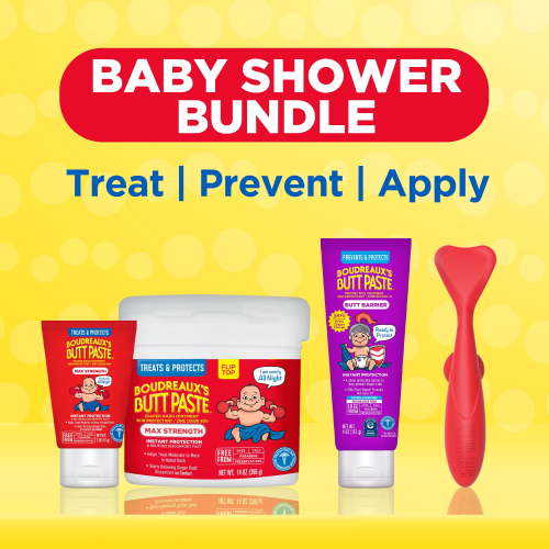 Boudreaux’s Butt Paste Baby Shower Bundle, Includes Max Strength Butt Paste, Barrier & Brush