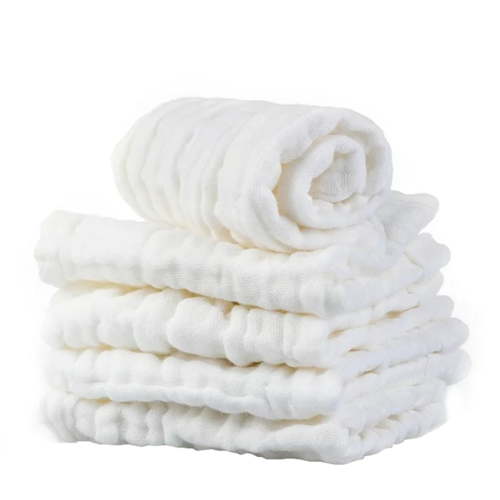 Uanit 10Pc Pure Cotton Baby Gauze Face Towel Pretty See Organic Cotton Baby Towels Soft Born Baby Face Towel Natural Baby Muslin Face Towels for Sensitive Skin