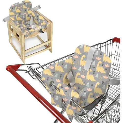 Padded Shopping Cart Cover for Baby & Toddler-Dinosaur Print