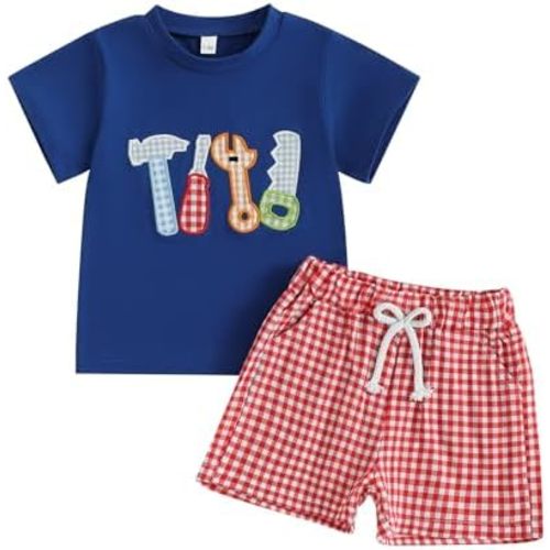 BemeyourBBs Toddler Baby Boy Summer Clothes Funny Letter T Shirt Elastic Waist Pockets Shorts Set 2 Piece Outfit