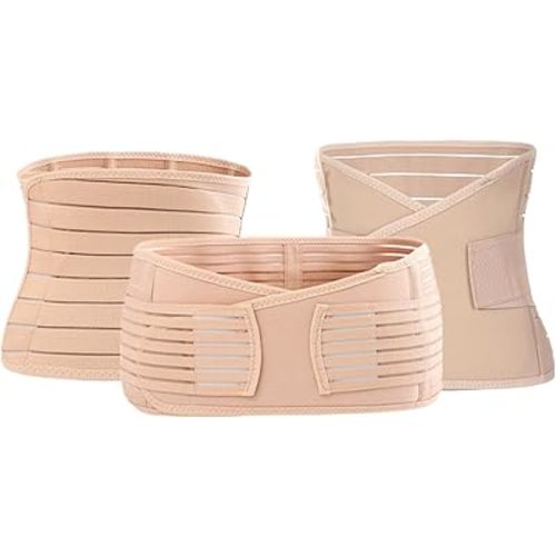 Saycker 3 in 1 Postpartum Belly Support Recovery Belly/Waist/Pelvis Belt,Breathable Elastic Adjustable Pregnancy Belly Wrap Abdominal Binder,Suitable for Waist Circumference 75-95cm