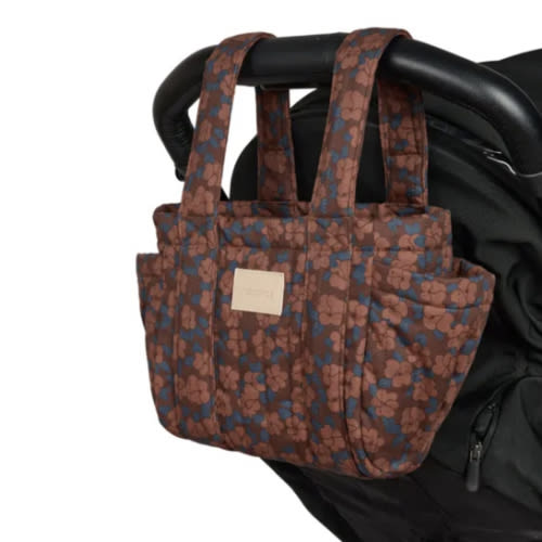 Stroller organizer Hyde Park Maroon Poppies | Brick red