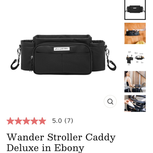 Wander Stroller Caddy Deluxe in Ebony