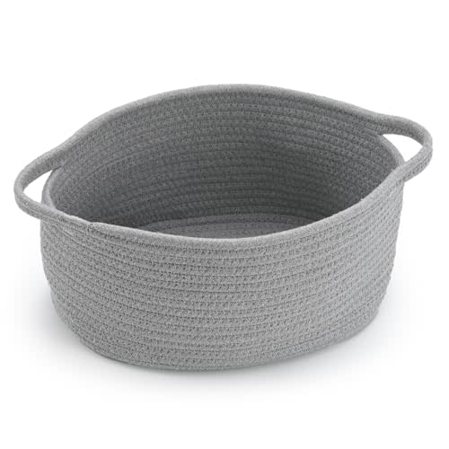 Happyiren Cute Woven Storage Basket with Handle, Baskets for Gifts Empty | Gift Baskets for Birthday Baby Shower Raffle Burr Fundraiser, Decorative Organizer Box for Baby Toy Pet