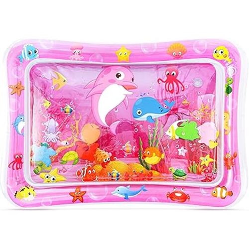 Tummy Time Water Mat for Girl, Baby Girl Toys for 0, 3, 6, 9, 12 Months, Baby Girl Gifts, Develop Sensory Toys Kids' Indoor Climbers & Play Structures