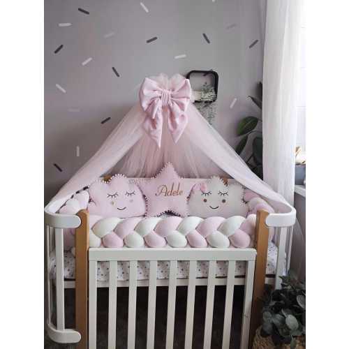 ONLY bed canopy with bow, baby crib canopy, mosquito net bed, bed curtains girl nursery